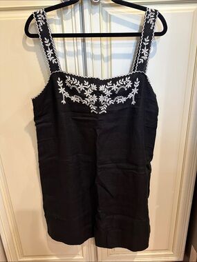 J. Crew Embroidered linen shift dress